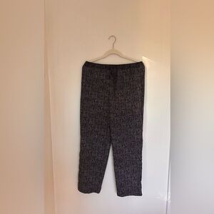 Faux silk vintage Alfred Dunner polka dot stripe trouser pants